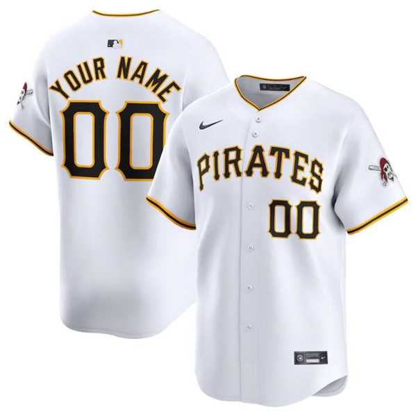 Mens Pittsburgh Pirates Active Player Custom White Home Limited Baseball Stitched Jersey